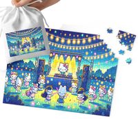 PUZZLE - HELLO KIT.TI KOTKI WZORY Z BAJEK PREZENT NA ŚWIĘTA 24el +WORECZEK