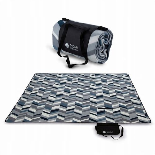 MATA KOC PIKNIKOWY Z TERMO IZOLACJA 200X200CM SZARO GRANATOWY na Arena.pl