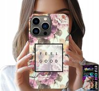 ETUI DO IPHONE 15 PRO MAX - KWIATISTY WZÓR, MODNE DAMSKIE + SZKŁO