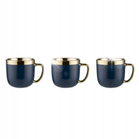 Kubki Florina Golden Ring 3 szt. 530 ml ceramiczne do kawy herbaty