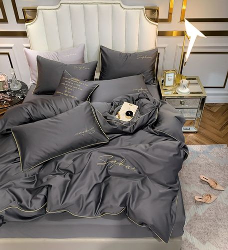 Pościel Z Haftem 160X200 Soft Grafitowa 2606 na Arena.pl