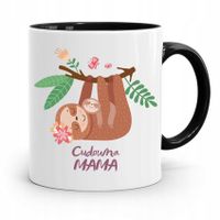 Kubek Czarny Prezent Dla Cudownej Mamy Mamusi Z Nadrukiem Ze Zdjęciem