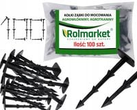 100x Mocne Szpilki Kotwice Kołki Do Agrowłókniny Agrotkaniny Włókniny