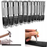 WYCINAKI wybijaki DO OTWORÓW DZIUR SKÓRY 3-19mm 12szt OTWORNICE DZIURKACZ