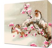 Obraz 30x30cm Ptak na Czubku Drzewa, G.A. Audsley