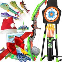 Łuk dla Dzieci Tarcza Strzały Puszki Zestaw Strzelecki LED Kołczan Zestaw