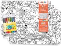 Zestaw 4 Podkładek Silikonowych do Kolorowania z Markerami 43x28 cm Dzieci