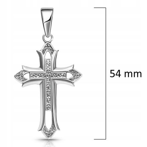 Krzyżyk srebrny męski duży zawieszka srebro 925 solidny bez na Arena.pl