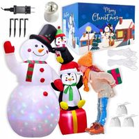 ŚWIECĄCY BAŁWAN LED LAMPKI ŚWIĄTECZNE ZEWNĘTRZNE SAMOPOMPUJĄCY DUŻY 180cm