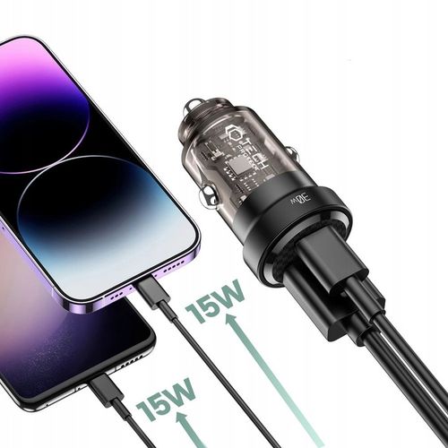 Ładowarka samochodowa Tech-Protect 30W USB-A,USB-C na Arena.pl