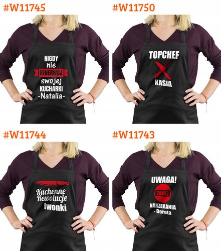 FARTUCH KUCHENNY DAMSKI NADRUK PREZENT URODZINY na Arena.pl