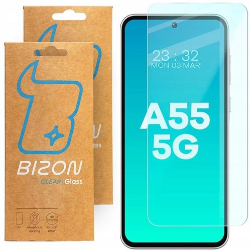 Szkło hartowane na ekran Bizon do Galaxy A55 5G, szybka, 2szt na Arena.pl