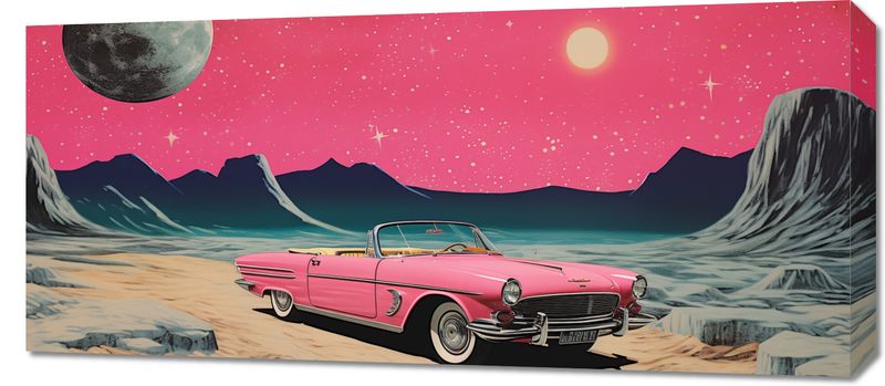 Obraz 90x40cm Kabriolet W Kosmosie zdjęcie 1
