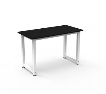 Biurko stolik z metalowymi nogami LOFTOWE biało-czarne