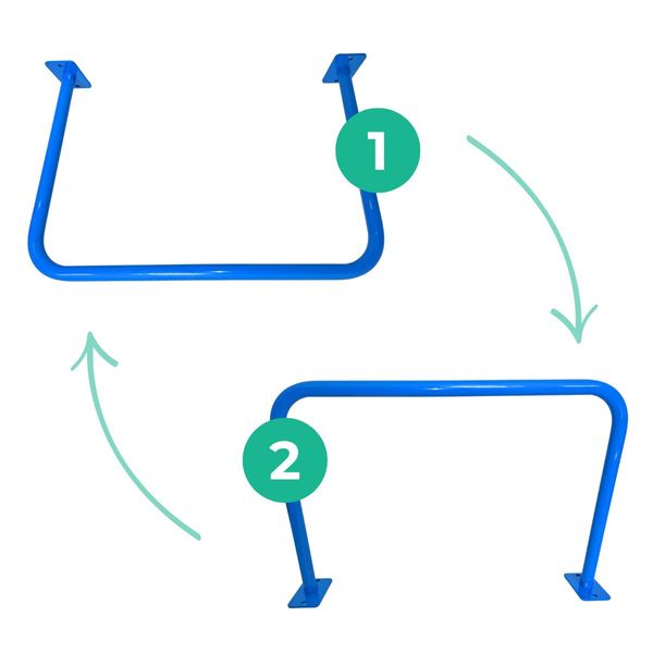 drążek do podciągania sufitowy - niebieski zdjęcie 2