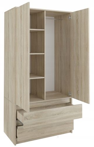 Szafa garderoba 90cm 2d 2sz sonoma B-9 na Arena.pl