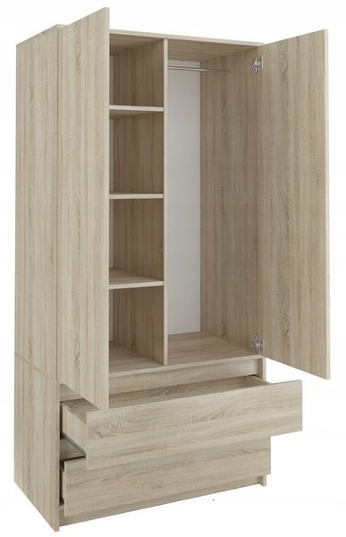 Szafa garderoba 90cm 2d 2sz sonoma B-9 zdjęcie 12
