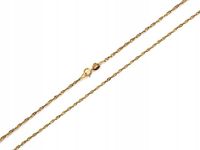 Łańcuszek złoty 375 dziecięcy elegancki splot Singapur 1.5mm r45 na Chrzest