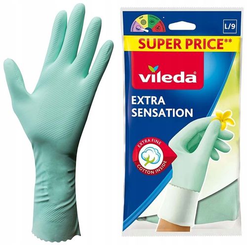 Rękawice Vileda Extra Sensation "L" na Arena.pl