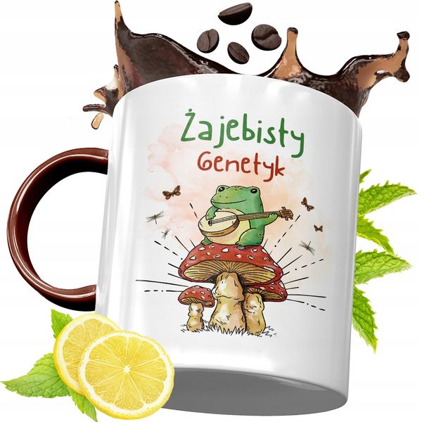 Kubek Pomarańczowy Dla Genetyka Prezent Z Nadrukiem Ze Zdjęciem zdjęcie 1