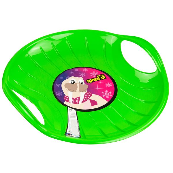 ŚLIZG OKRĄGŁY SANKI PLASTIKOWE JABŁUSZKO SPEED M zdjęcie 1