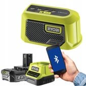RYOBI GŁOŚNIKI MINI 18V ONE+ LED GŁOŚNIK BLUETOOTH +2Ah RBTM18-120GL