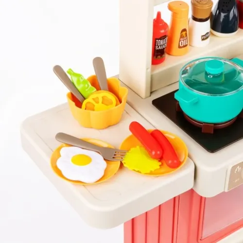 KUCHNIA DLA DZIECI ŚWIATŁO OKAP Z DŹWIĘKIEM KRAN PARA WODA TABLICA KREDOWA na Arena.pl