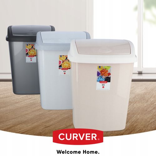 Curver Kosz Na Śmieci Uchylny 25 L Granitowy na Arena.pl