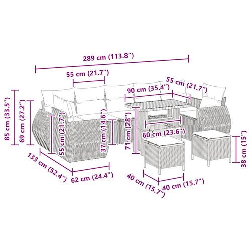 Zestaw Sof na Ogród 10 pcs Czarny polirattan na Arena.pl