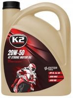 K2 OLEJ 4T 20W50 4L olej silnikowy motocyklowy 20W-50 API SL JASO MA2 MB
