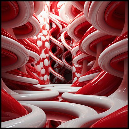 Plakat 90x90cm Czerwone Wiry na Arena.pl