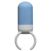 tenga svr one blue - silikonowy pierścień wibrujący, wodoodporny, usb