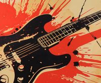 Plakat 60x50cm Gitara Elektryczna