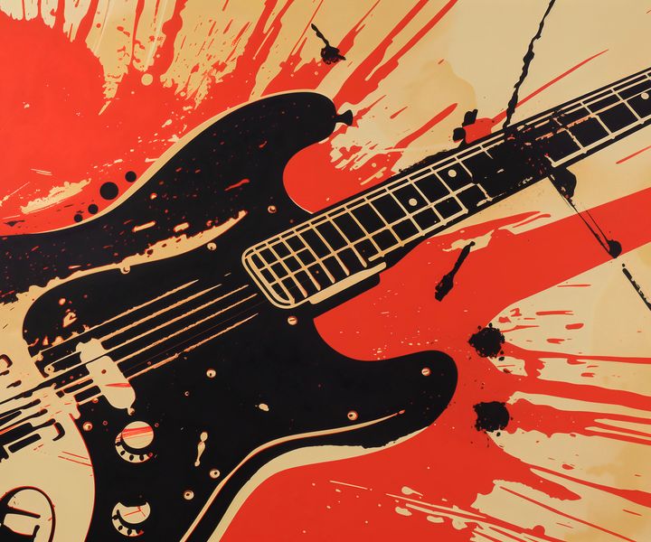 Plakat 60x50cm Gitara Elektryczna zdjęcie 1