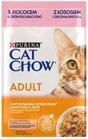 Karma dla kota z łososiem i zieloną fasolką w galaretce Purina Cat Chow 85g