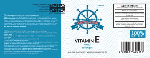 NAVIGATOR Witamina E 400 IU 60 kaps na Arena.pl