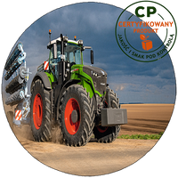 Opłatek na tort Traktor - Ciągnik