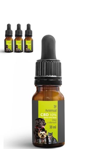 CBD 10% OLEJEK KONOPNY DLA PSÓW PSA KOTÓW KOTA 30ml BROAD SPECTRUM na Arena.pl