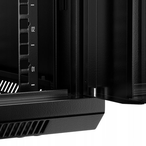 Szafa wisząca RACK 19" 12U, 450mm, Netrack F-Line, czarna, drzwi szklane, na Arena.pl
