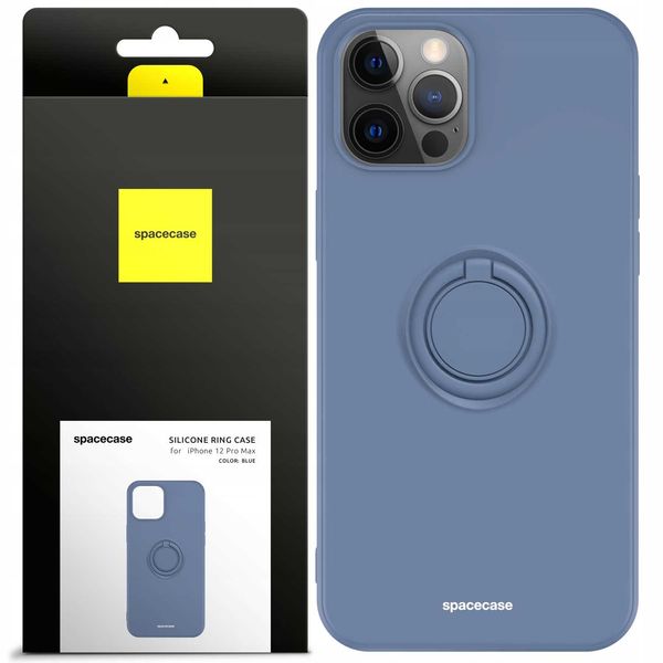Spacecase Silicone Ring iPhone 12 Pro Max blue zdjęcie 1