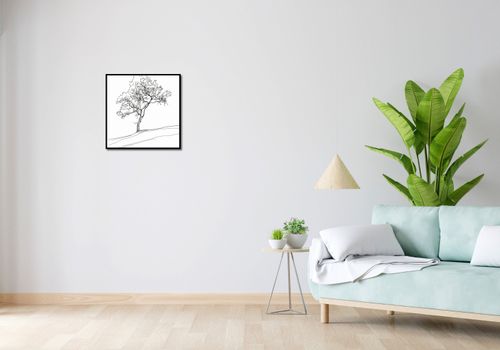 Plakat 50x50cm Drzewo w Zarysie na Arena.pl