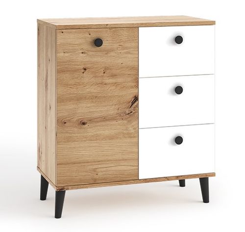 Komoda C1 skandynawska, artisan + biały na Arena.pl