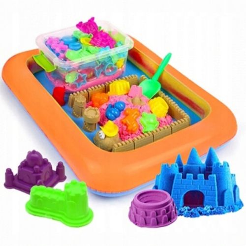 PIASEK KINETYCZNY 5kg +BASEN FOREMKI ŁOPATKA PIASKOWNICA WIADERKO ZESTAW XL na Arena.pl