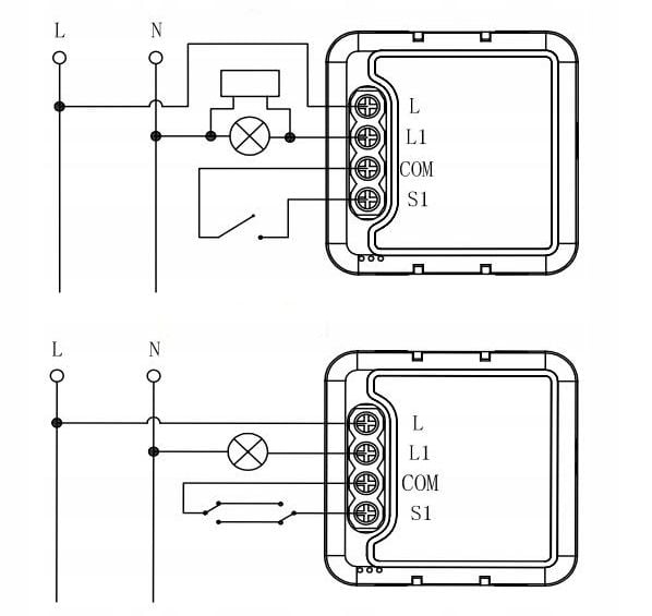 OXT Mini Przekaźnik 1 Obwód bez N ZigBee TUYA 10A Smart zdjęcie 3