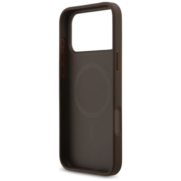 Etui Guess 4G Circle Classic Logo MagSafe do iPhone 17 Pro Max brązowy zdjęcie 7