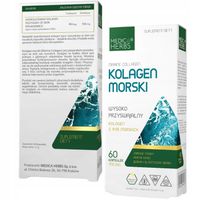 KOLAGEN MORSKI 60 kap ZDROWE WŁOSY SKORA PAZNOKCIE COLLAGEN | MEDICA HERBS