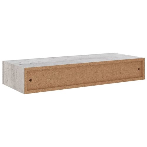 Półki ścienne z szufladą, 2 szt., szare, 60 x 23,5 x 10 cm, MDF na Arena.pl