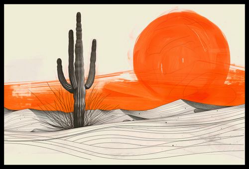 Plakat 60x40cm Kaktus Saguaro na Arena.pl