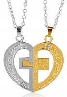 Wisiorek serce klucz Miłość Walentynki Love 14.02 Połówki Klasyczne Serce