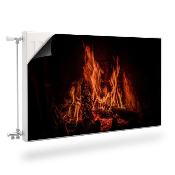 MATA Magnetyczna Na Grzejnika Ogień W Kominku 110cm x 60cm zdjęcie 1